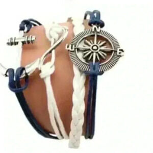 Vintage Multilayer Multicolor Woven Leather Alloy Bracelet